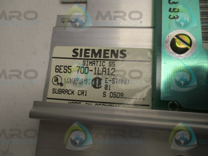 SIEMENS SIMATIC S5 6ES5700-1LA12 SUBRACK CR1  NSMP