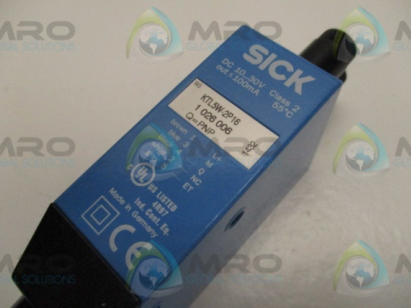 SICK KTL5W-2P16 CONTRAST SENSOR 10-30VDC (AS PICTURED)  NSNP
