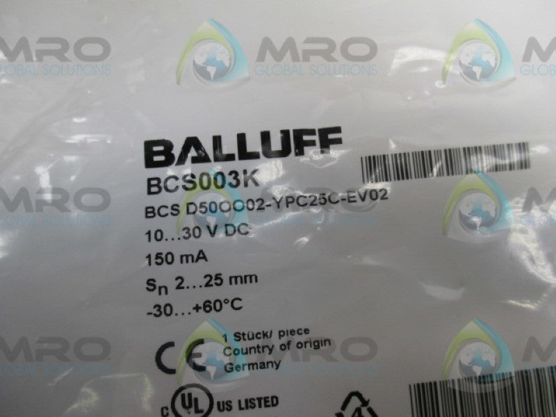 BALLUFF BCSD50OO02-YPC25C-EV02 CAPCITIVE SENSOR  NSMP