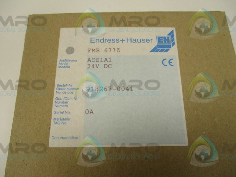 ENDRESS+HAUSER FMB677Z AOE1A1  LEVEL MEASUREMENT 24VDC  NSMP