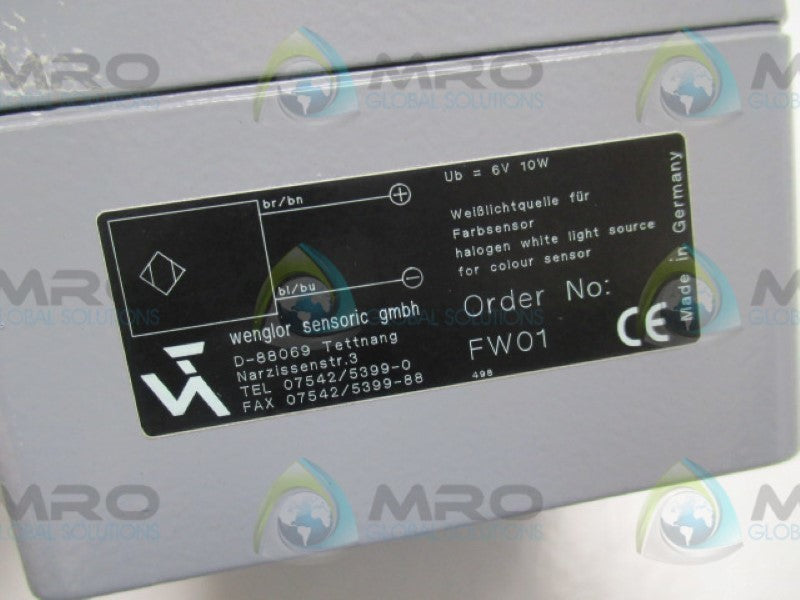 WENGLOR FW01 PHOTOELECTRIC WHITE LIGHT SOURCE SENSOR ANALYZER  NSMP