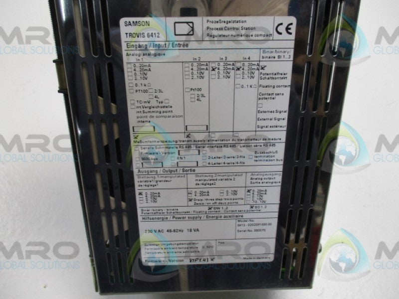 SAMSON TROVIS 6412 PROCESS CONTROL STATION   NSNP
