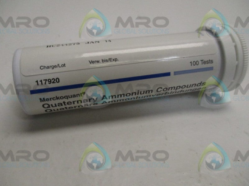 MERCKOQUANT 1.17920.0001 QUARTERNARY AMMONIUM COMPOUNDS 100TESTS  NSMP
