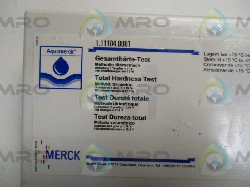 AQUAMERCK 1.11104.0001 TOTAL HARDNESS TEST   NSFS
