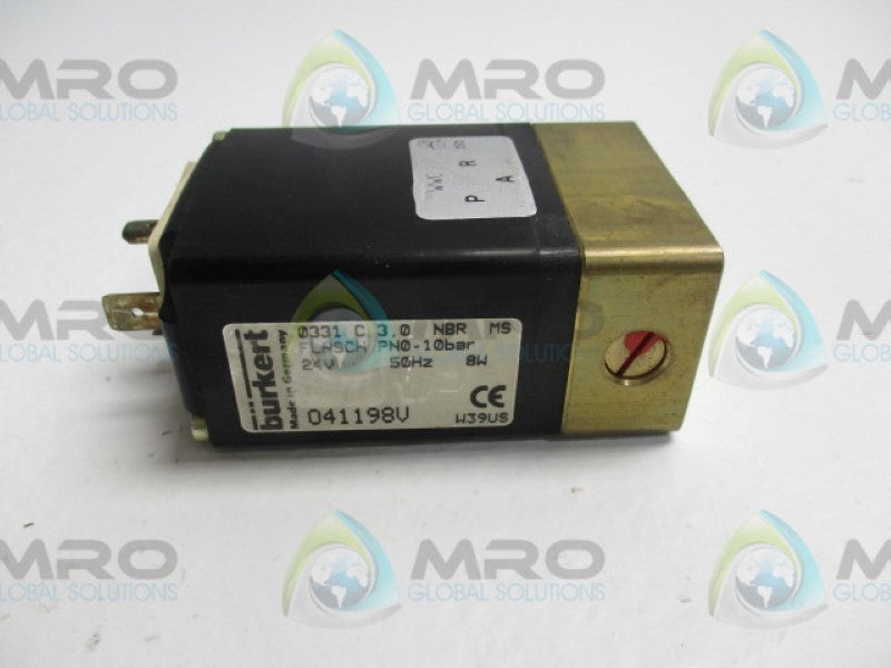 BURKET 0331-C-3.0-NBR-MS SOLENOID VALVE 24V UNMP