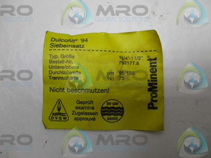 PROMINENT 792177.8 FILTER 1-1/4"-1-1/2"  NSNP