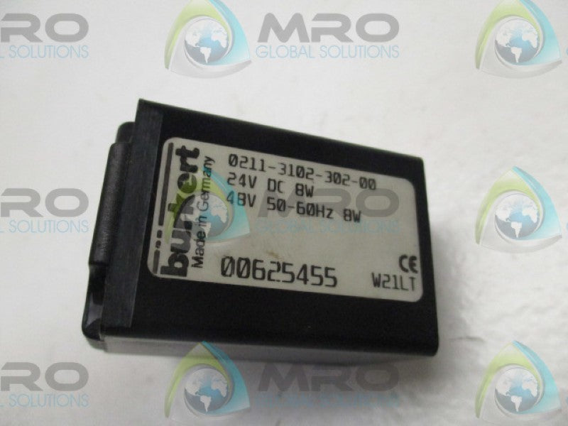 BURKERT 0211-3102-302-00 00625455 COIL 24VDC 48VDC  NSNP