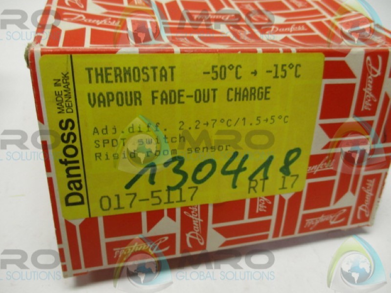 DANFOSS RT17 017-5117 THERMOSTAT -50C TO -15C   NSMP