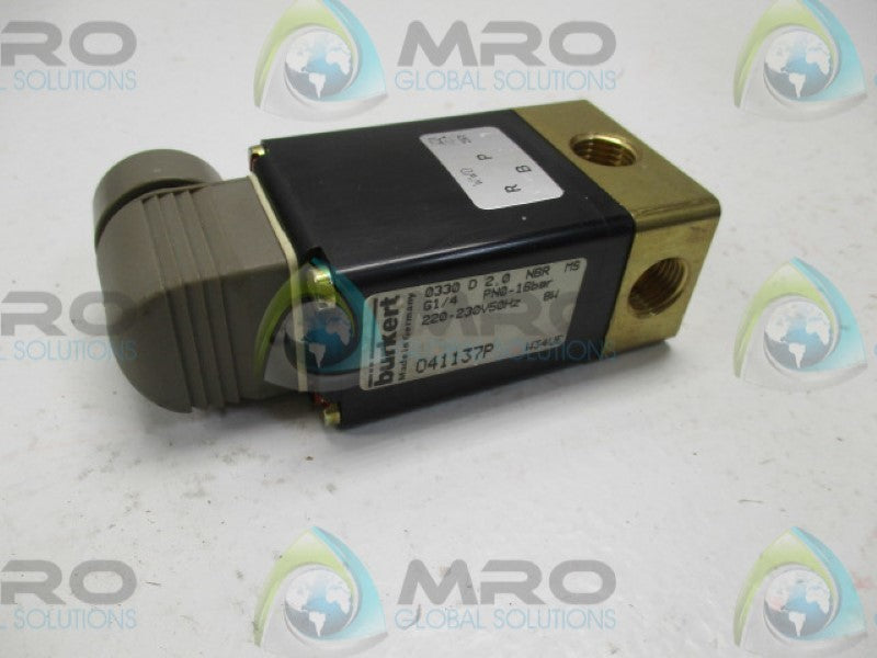 BURKERT 0330D2,0NBRMS 041137P VALVE  220-230V  NSNP