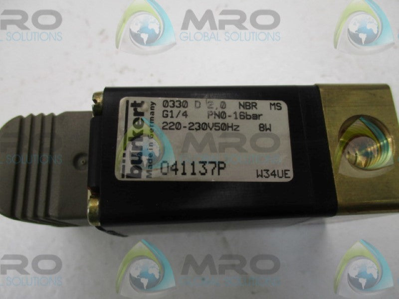 BURKERT 0330D2,0NBRMS 041137P VALVE  220-230V  NSNP