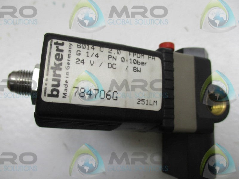 BURKERT 6014C2,0FPDMPA 784706G VALVE 24VDC  NSNP