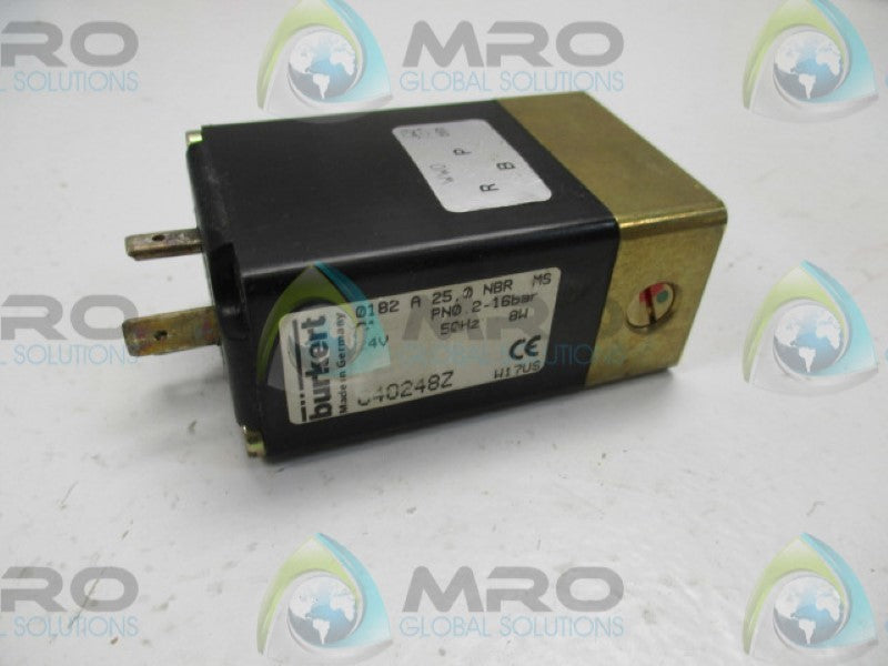BURKERT 0182A25,0NBRMS 040248Z VALVE 24V  UNMP