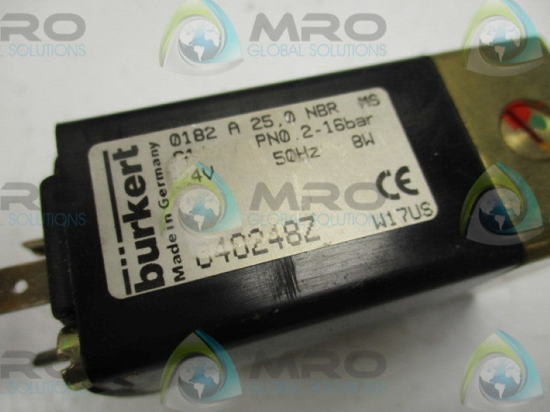 BURKERT 0182A25,0NBRMS 040248Z VALVE 24V  UNMP