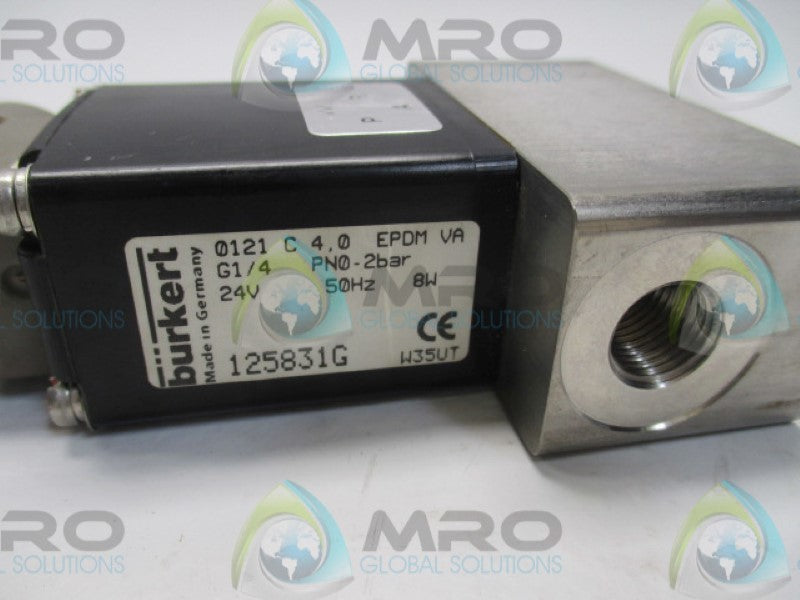 BURKERT 0121C4,0EPDM SOLENOID VALVE 24V (AS PICTURED)  UNMP