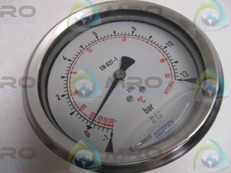 WIKA 233.50.100 PRESSURE GAUGE -1 TO +12BAR  NSMP