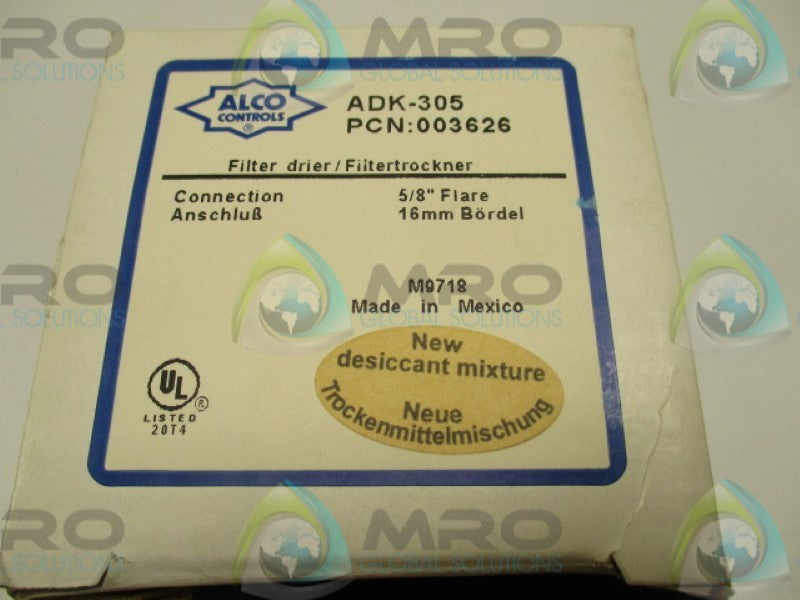 ALCO CONTROLS ADK-305 FILTER DRIER 5/8"  NSMP
