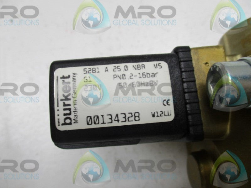 BURKERT 5281A25,0NBRMS 00134328 SOLENOID VALVE 230V  NSMP