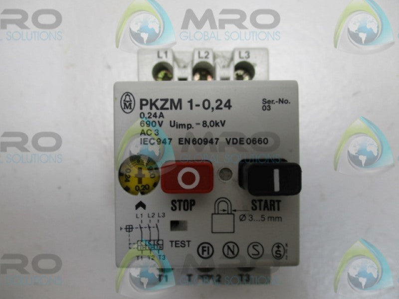 KLOCKNER MOELLER PKZM1-0,24 MOTOR PROTECTOR 0,16-0,24A  NSNP