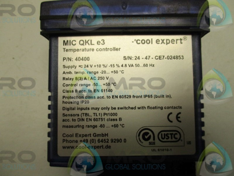 COOL EXPERT 40400 TEMPERATURE CONTROLLER 24V -20 TO +50C  NSMP