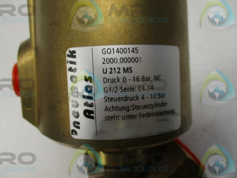 PNEUMATIC ATLAS U212MS VALVE 0-16BAR  NSMP