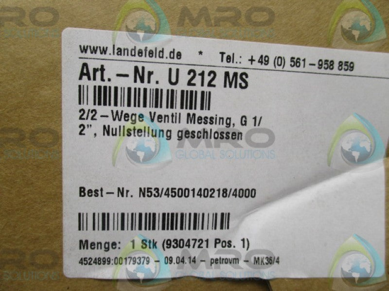 PNEUMATIC ATLAS U212MS VALVE 0-16BAR  NSMP