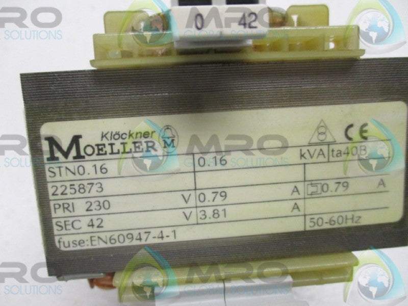 KLOCKNER MOELLER STN0,16 TRANSFORMER 230V/42V  NSMP