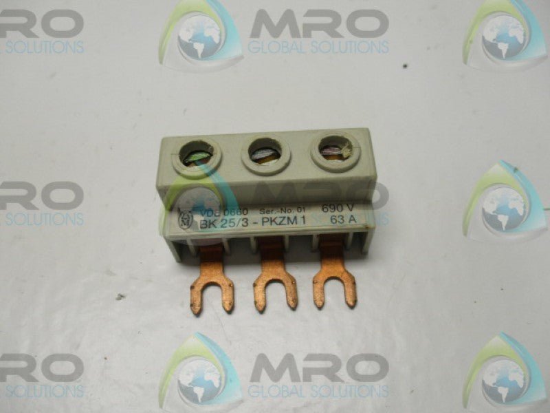KLOCKNER MOELLER BK25/3-PKZM1 CONNECTOR FEEDER TERMINAL 63A 690V  UNMP