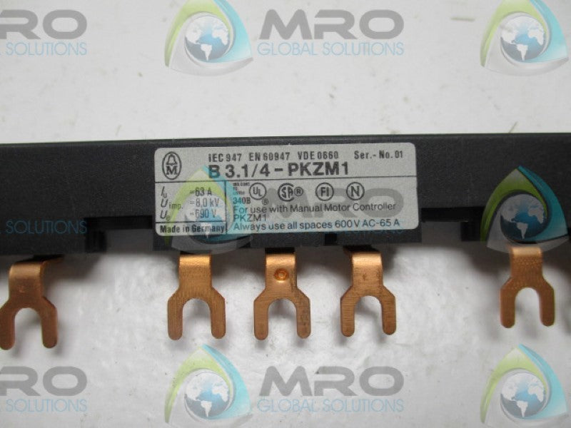 KLOCKNER MOELLER P3.1/4-PKZM-1 BUS BAR 63A 690V  NSNP