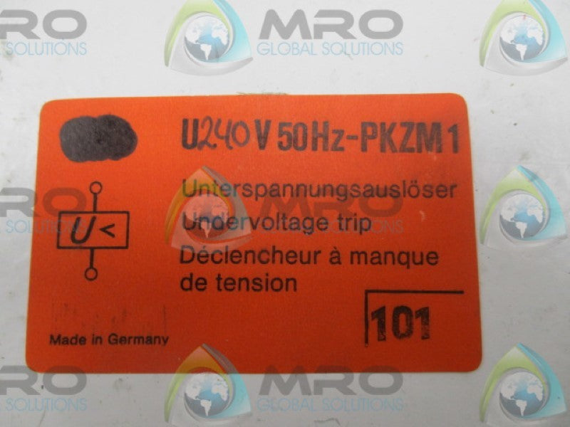 KLOCKNER MOELLER PKZM1 UNDERVOLTAGE TRIP 240V  NSNP