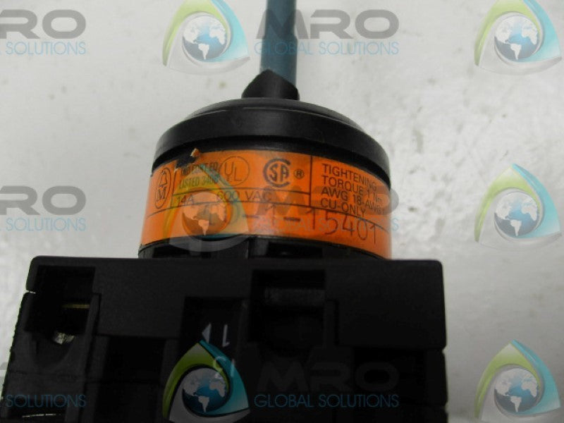 KLOCKNER MOELLER T0-1-15401 CONTROL SWITCH 14A 600V (AS PICTURED)  UNMP