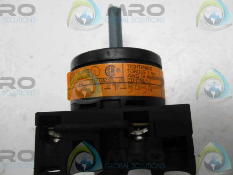 KLOCKNER MOELLER T0-1-5434 SWITCH 14A 600V (AS PICTURED)  UNMP