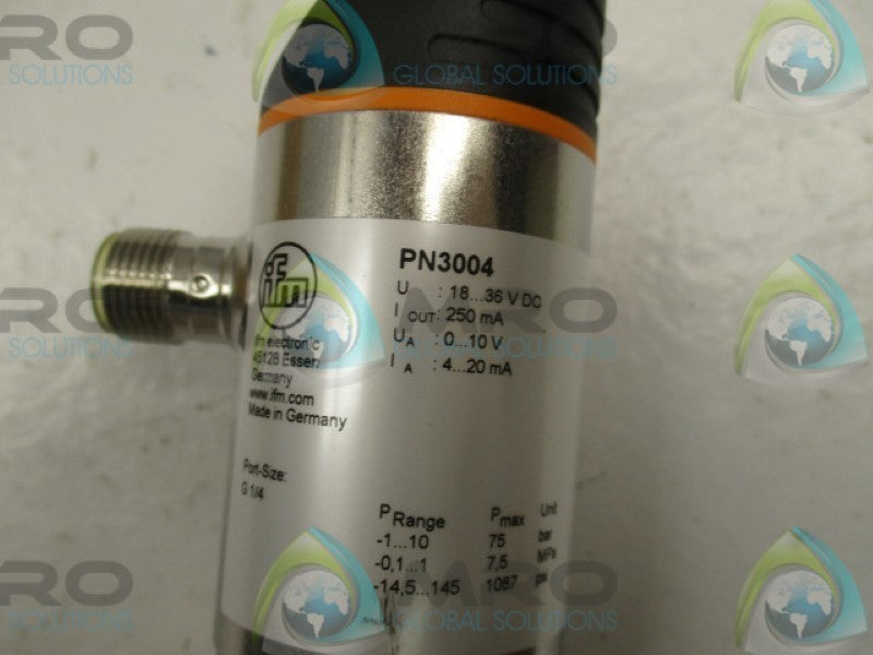 IFM EFECTOR PN3004 PRESSURE SENSOR 18-36VDC 250MA 10BAR  NSMP
