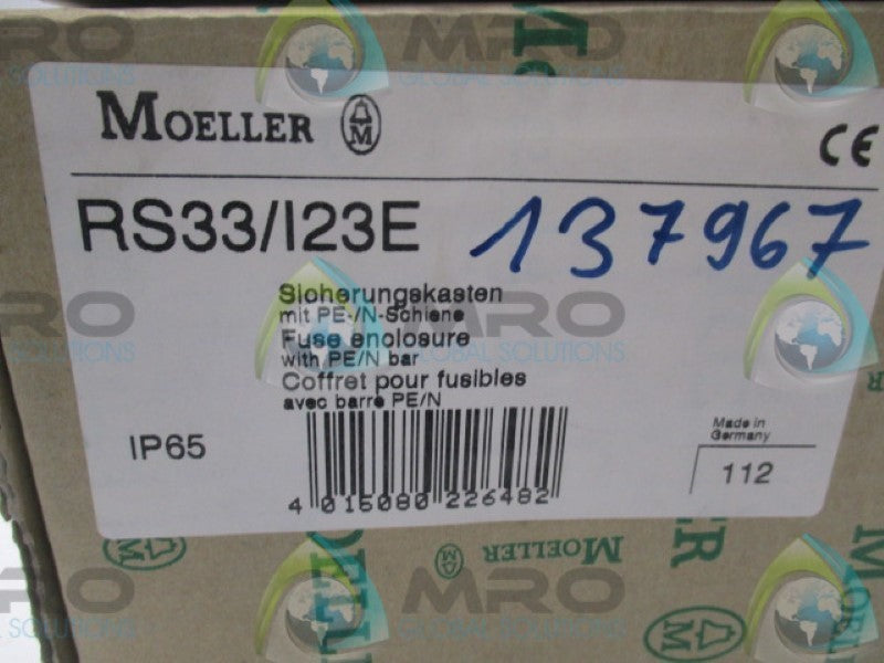 KLOCKNER MOELLER RS33/I23E FUSE ENCLOSURE  NSMP