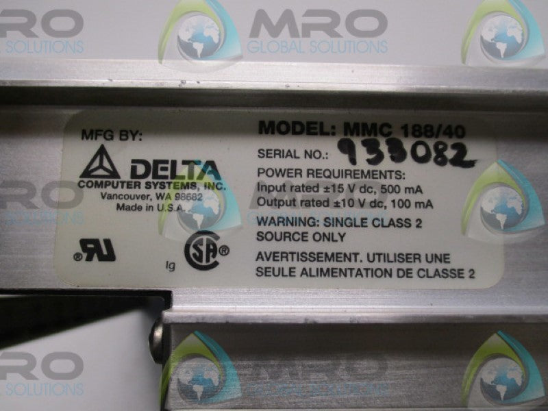 DELTA COMPUTER SYSTEMS MMC188/40 MOTION CONTROLLER  UNMP