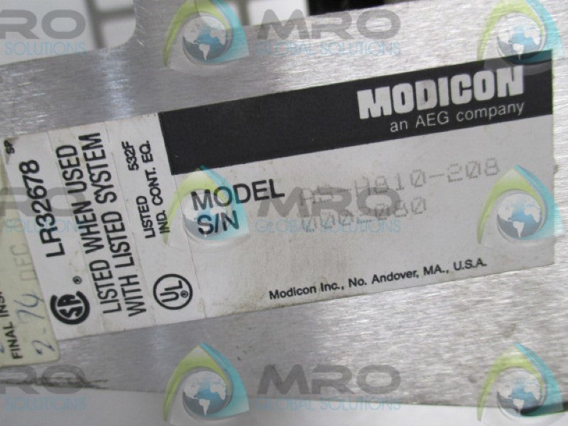 MODICON AS-H810-208 RACK ASSEMBLY  UNMP