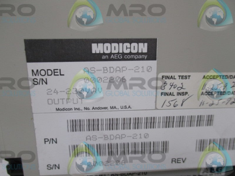 MODICON AS-BDAP-210 OUTPUT MODULE 120VAC  NSMP