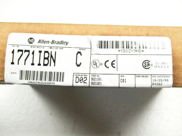ALLEN BRADLEY 1771-IBN SER. C DATE: 1999  NSFS