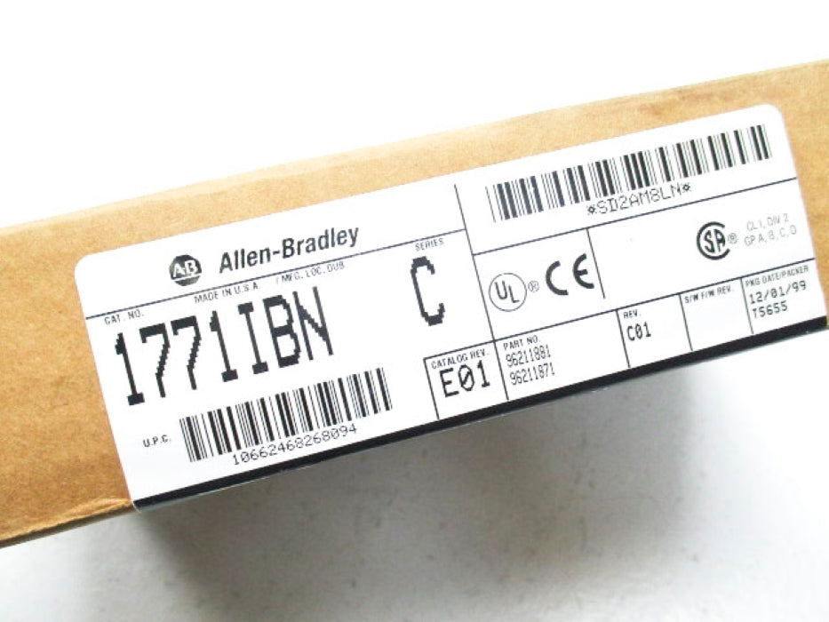 ALLEN BRADLEY 1771-IBN SER. C DATE: 1999 * FACTORY SEALED *