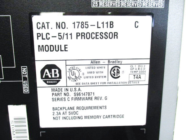 ALLEN BRADLEY 1785-L11B SER. C F/W G  UNMP
