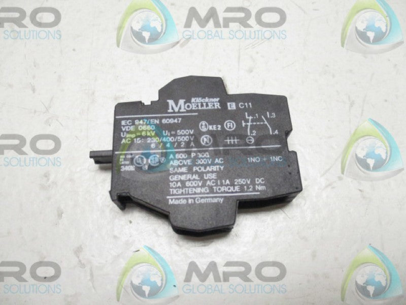 KLOCKNER MOELLER EC11 CONTACT BLOCK NSNP