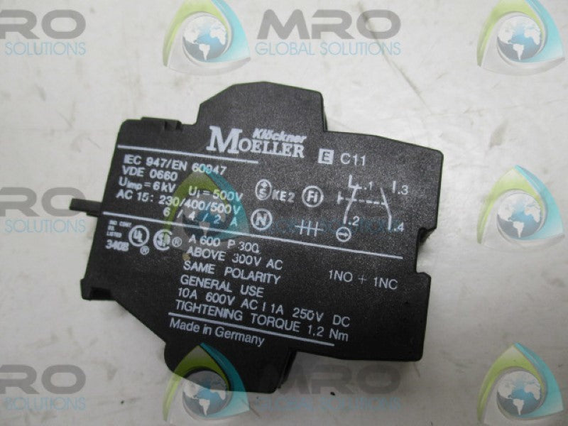 KLOCKNER MOELLER EC11 CONTACT BLOCK NSNP