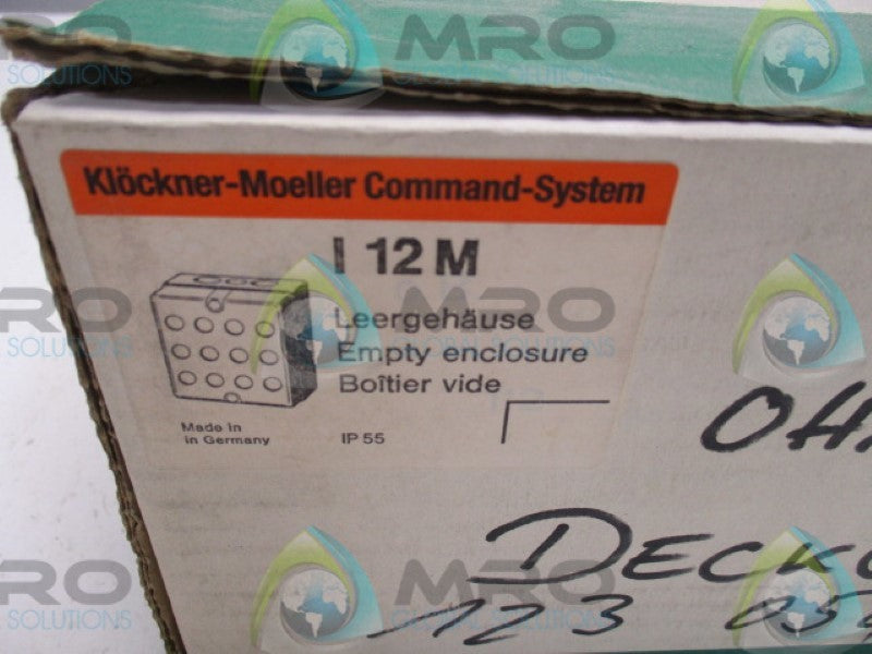KLOCKNER MOELLER I12M PUSHBUTTON ENCLOSURE (AS PICTURED)  NSMP