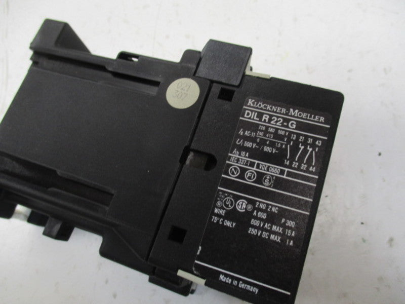KLOCKNER MOELLER DILR22-G-24VDC  CONTACTOR 24VDC (AS PICTURED)  NSNP