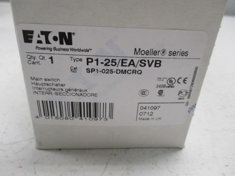 EATON P1-25/EA/SVB MAIN SWITCH  NSMP