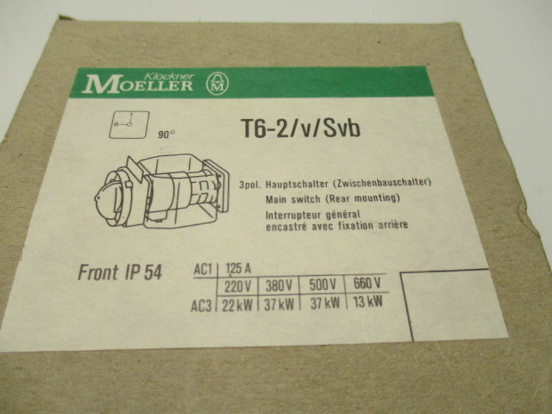 KLOCKNER MOELLER T6-2/V/SVB MAIN SWITCH 125A  NSMP