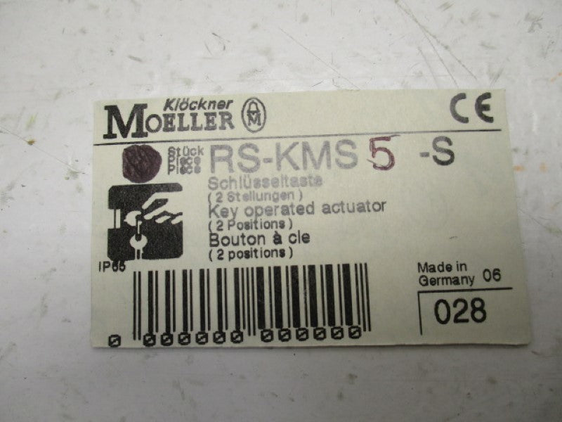 KLOCKNER MOELLER RS-KMS5-S KEY OPERATED ACTUATOR WITH OUT KEY  NSNP