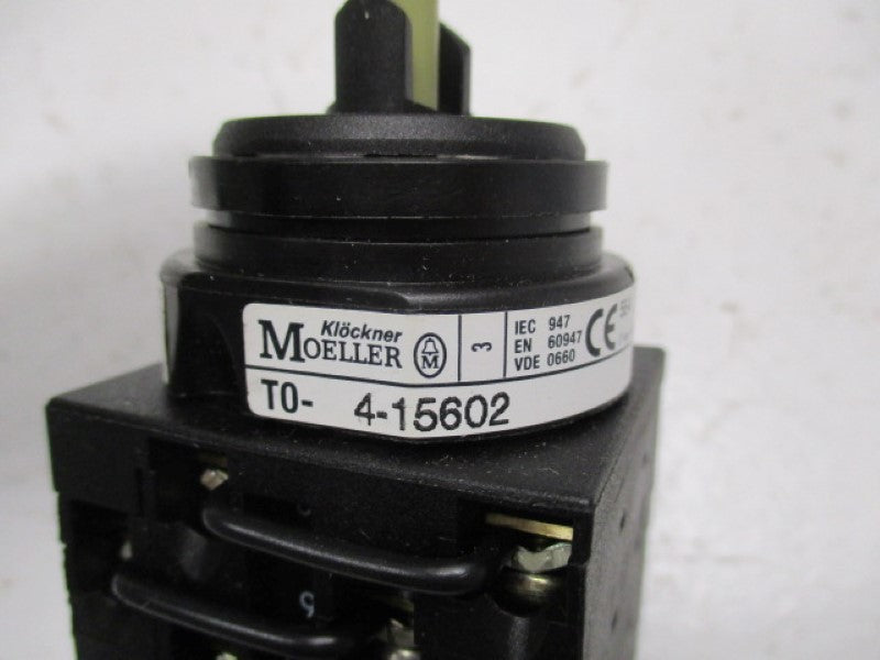 KLOCKNER MOELLER T0-4-15602 ROTARY CAM SWITCH (AS PICTURED)  NSNP