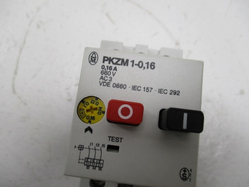 KLOCKNER MOELLER PKZM1-0,16 MANUAL MOTOR STARTER  01,-0,16A  NSMP