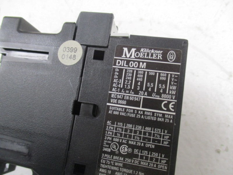 KLOCKNER MOELLER DIL00M CONTACTOR 110V  NSMP