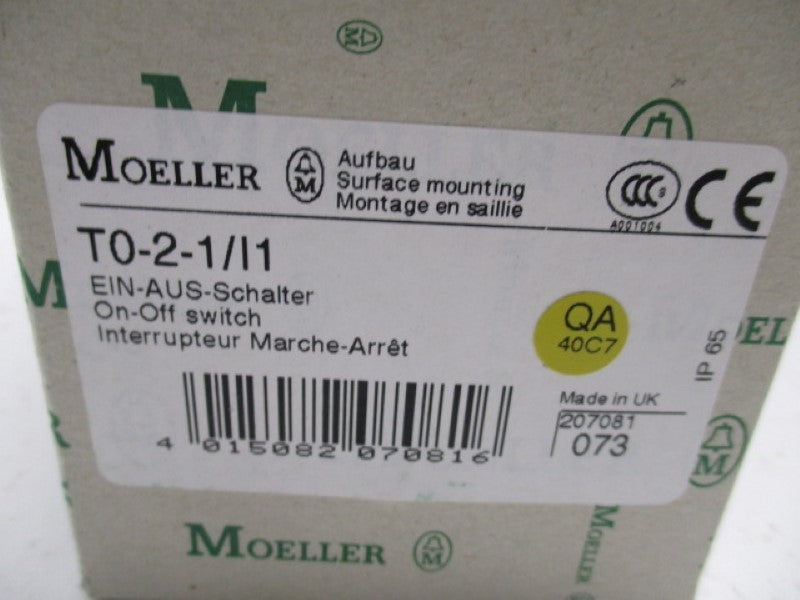 KLOCKNER MOELLER T0-2-1/I1 ON-OFF SWITCH  NSMP